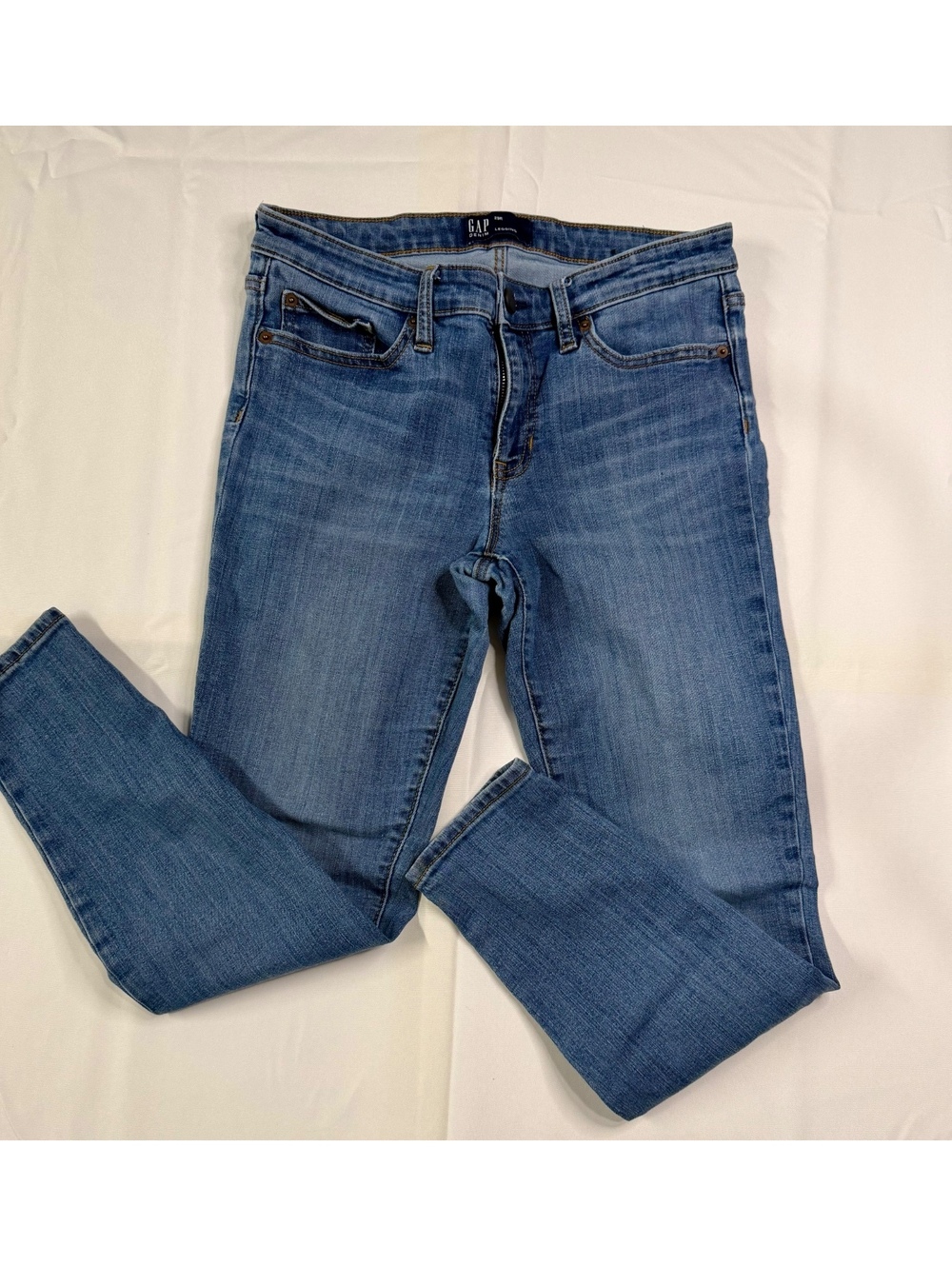 GAP Denim Legging Jeans 29R Light Blue Stretch Cotton Blend